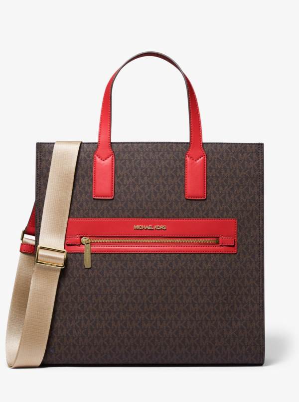 Damske Prenosná Taška Michael Kors Kenly Large Logo Červené - Kabelky Michael Kors Vypredaj | EHUIX-8375